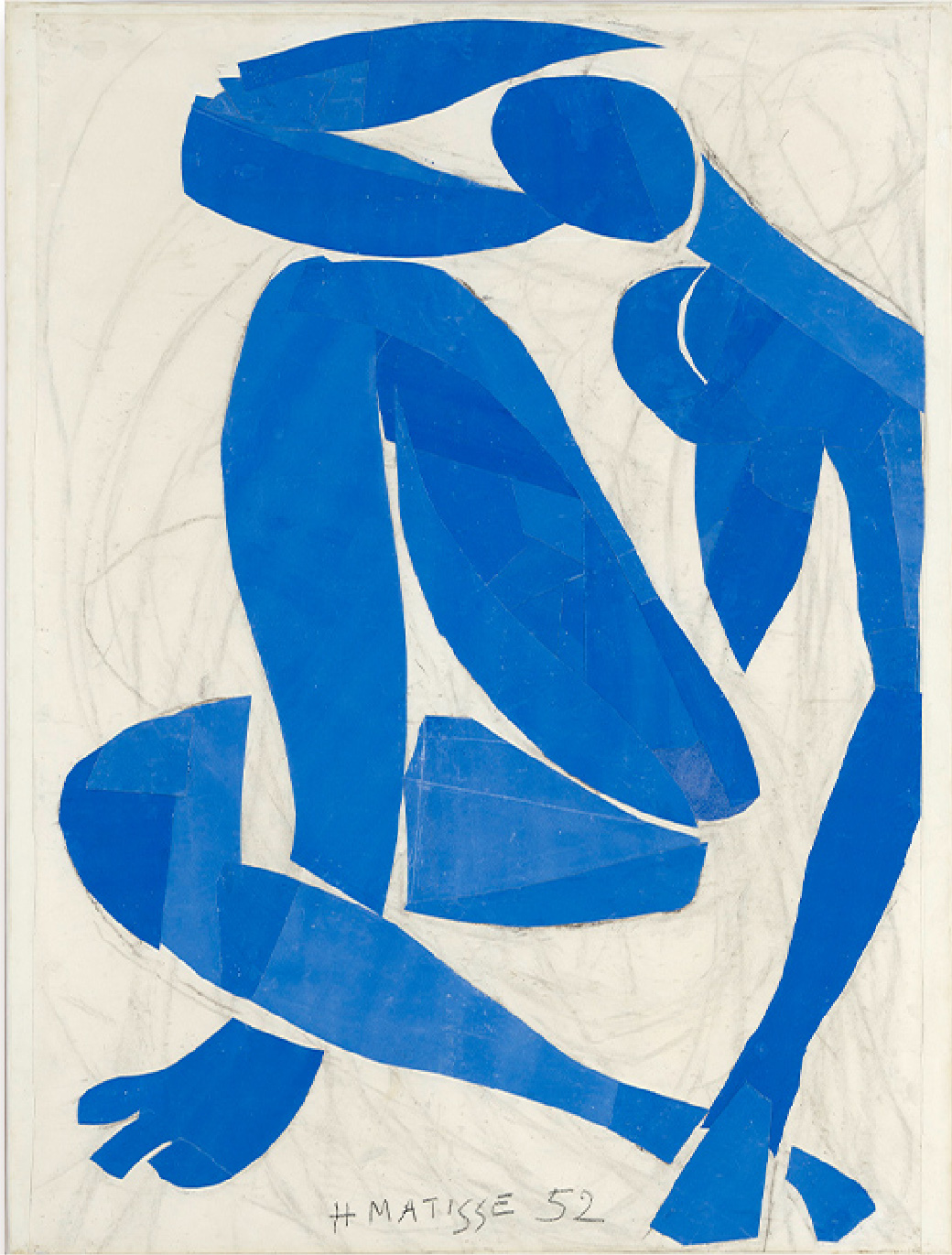 アンリ・マティス《ブルー・ヌード IV》1952年 切り紙絵、103 × 74 cm、オルセー美術館蔵（ニース市マティス美術館寄託） © Succession H. Matisse　Photo: François Fernandez